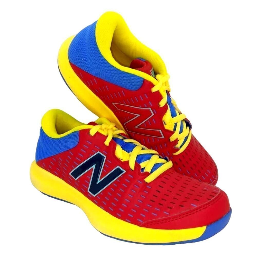 New Balance 696v4 Girl's Blue/Red/Yellow Tennis Sneakers - Size: 4.5